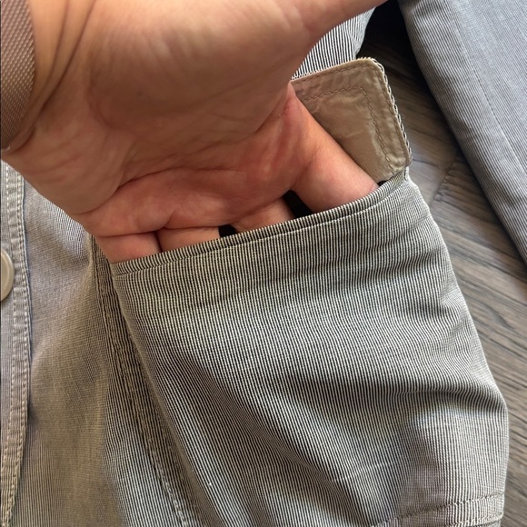 Akris Punto | Black and White Striped Cotton Blend Jacquard Blazer Size 6 - Picture 4 of 16